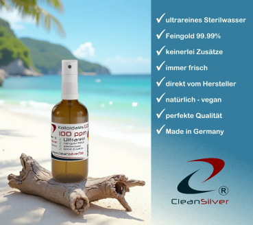 CleanSilver Kolloidales Gold 100ppm 100ml Spray info