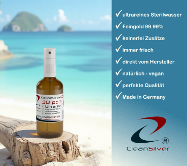 CleanSilver Kolloidales Gold 30ppm 100ml Spray info