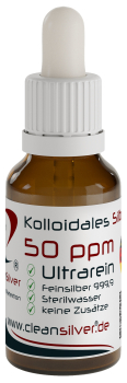CleanSilver Kolloidales Silber 50ppm 20ml pip