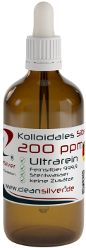 CleanSilver Kollidales Silber 200ppm 100ml Pip