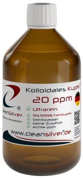 CleanSilver kolloidales Kupfer 20ppm 500ml