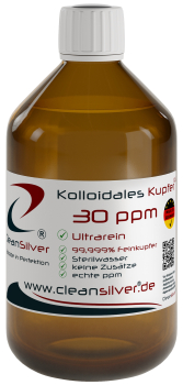CleanSilver kolloidales Kupfer 30ppm 500ml