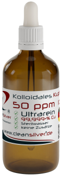 CleanSilver kolloidales Kupfer 50ppm 100ml Pip