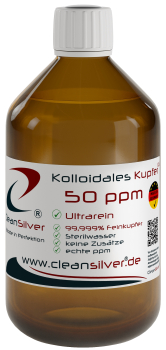 CleanSilver kolloidales Kupfer 50ppm 500ml