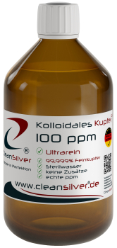 CleanSilver kolloidales Kupfer 100ppm 500ml