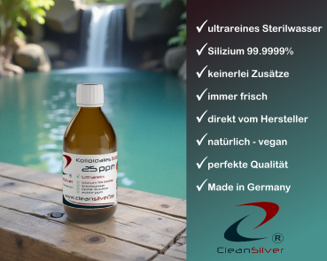 Preview: CleanSilver Kolloidales Silizium 25ppm 250ml info