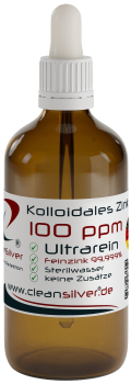 CleanSilver kolloidales Zink 100ppm 100ml Pip