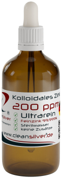 CleanSilver kolloidales Zink 200ppm 100ml Pip
