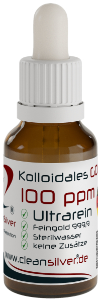 CleanSilver Kolloidales Gold 100ppm 20ml Pipette