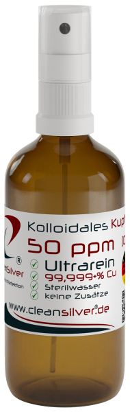 CleanSilver kolloidales Kupfer 50ppm 100ml Spray
