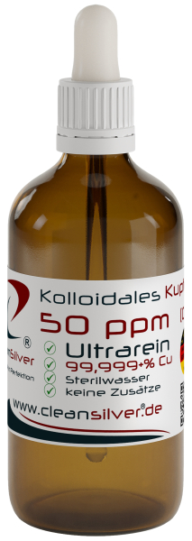 CleanSilver kolloidales Kupfer 50ppm 100ml Pip