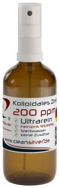 CleanSilver kolloidales Zink 200ppm 100ml Spray